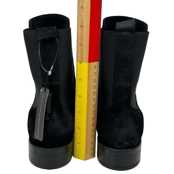 Emanuele Crasto Chelsea Boot Black Woman’s Distressed Suede SZ 9.5 Italy NEW - Picture 6 of 9